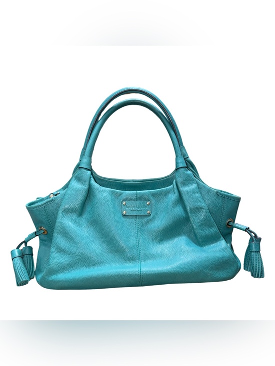 kate spade Handbags - Kate Spade • Stevie Leather Hobo Shoulder Bag Turquoise Blue Tassels